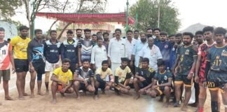 కబడ్డీ పోటీల్లో వందవాగలి జట్టు విజయం