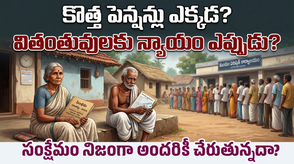కొత్త పెన్షన్లు ఎక్కడ? విధవరాలైన మహిళలకి న్యాయం ఎప్పుడు?